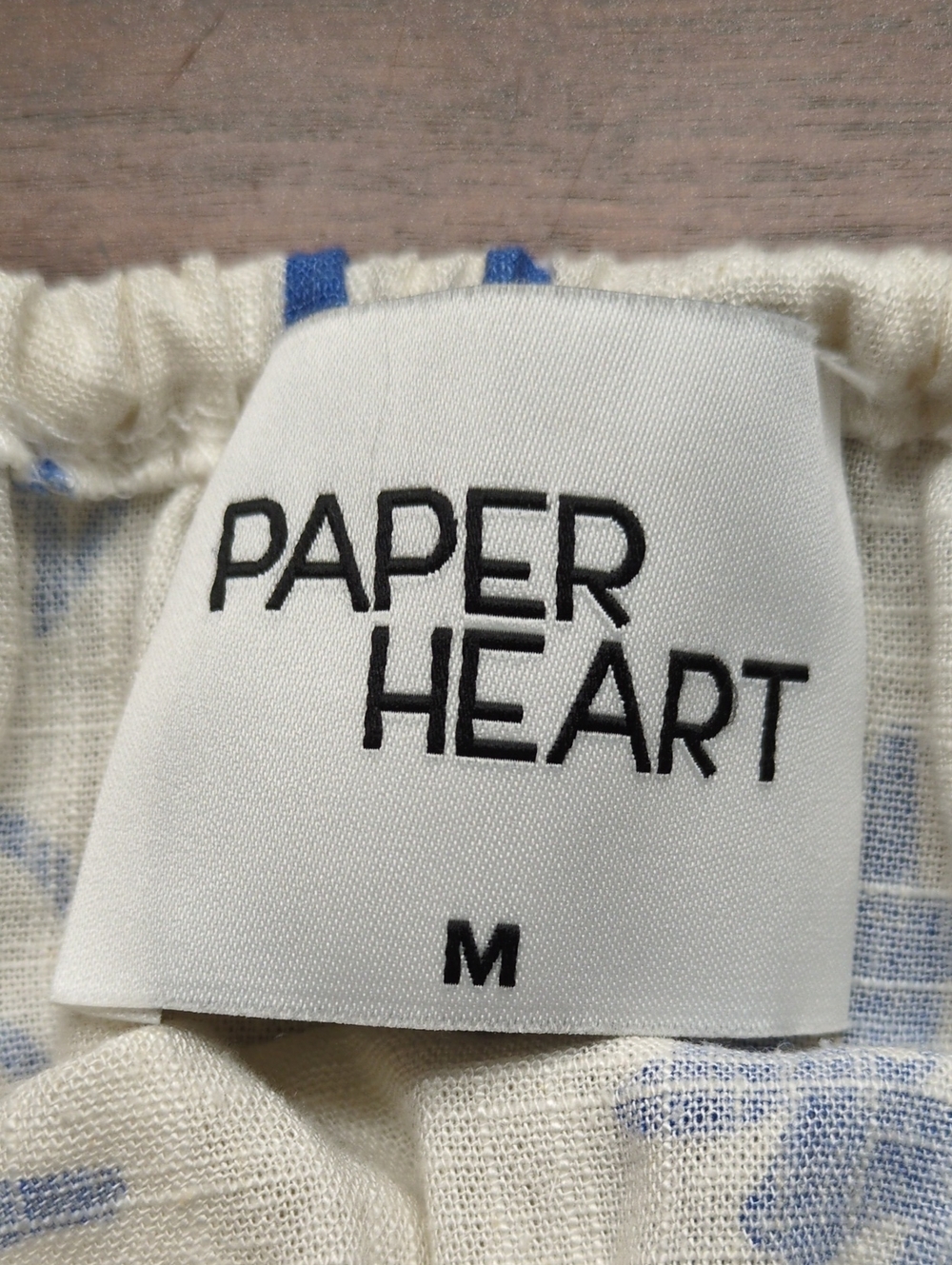 NWOT Paper Heart Anthropologie Day Drinks Blue White Graphic Maxi Skirt Size M - Picture 5 of 6